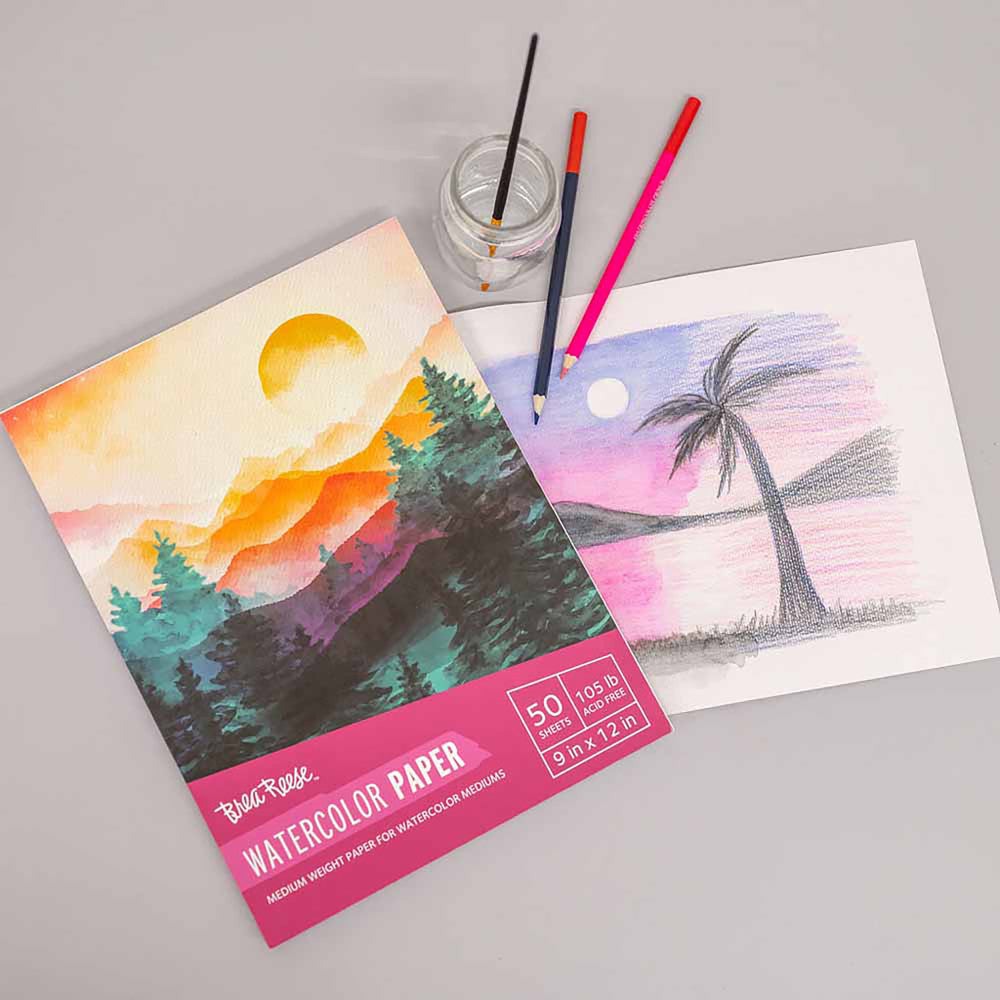 Brea Reese Watercolor Paper Pad - 50 Sheets, 9x12 inches, 105lb, Acid-Free