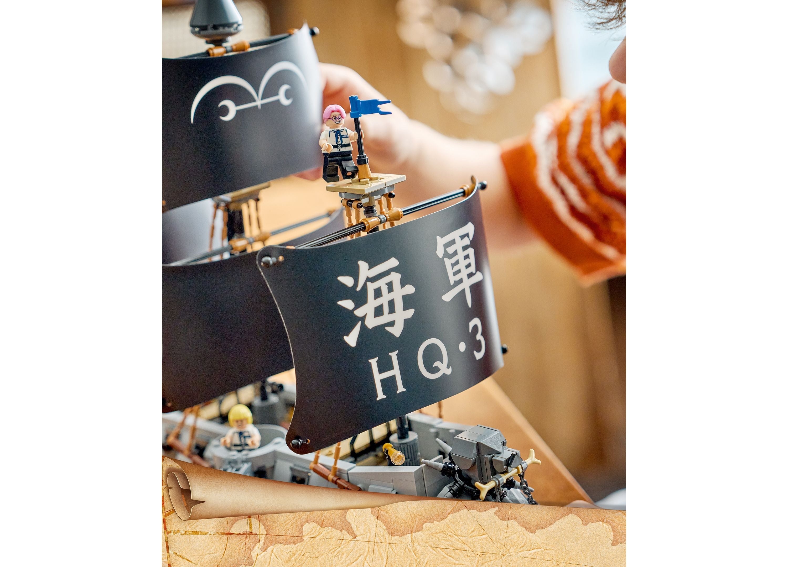 LEGO One Piece Garp's Marine Battleship 1,705-Piece Building Set