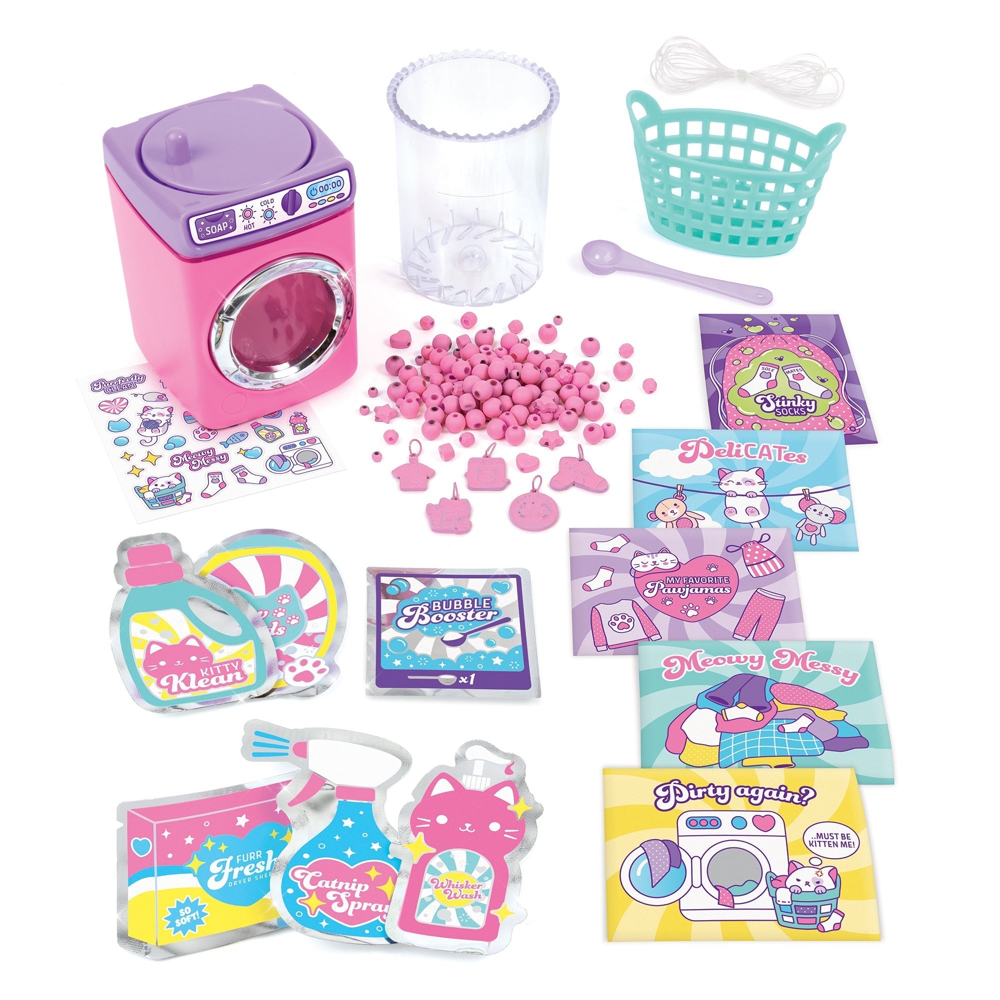 MIR Magical Cat Bead Washing Bracelet Kit - Pink & Purple