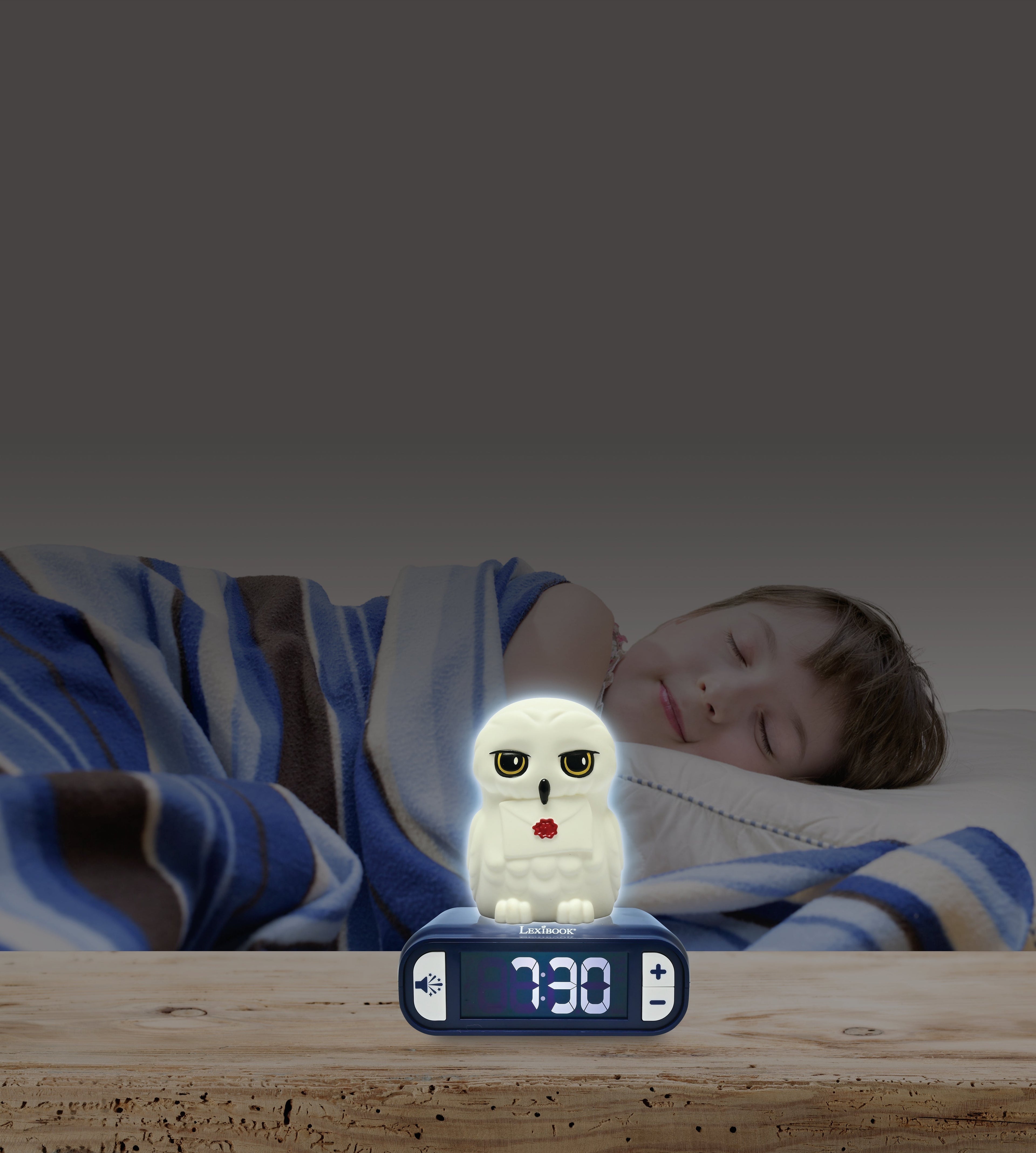 Hedwig Night light Alarm Clock with sounds