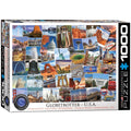 Eurographics Globetrotter USA 1000-Piece Puzzle Travel Collage