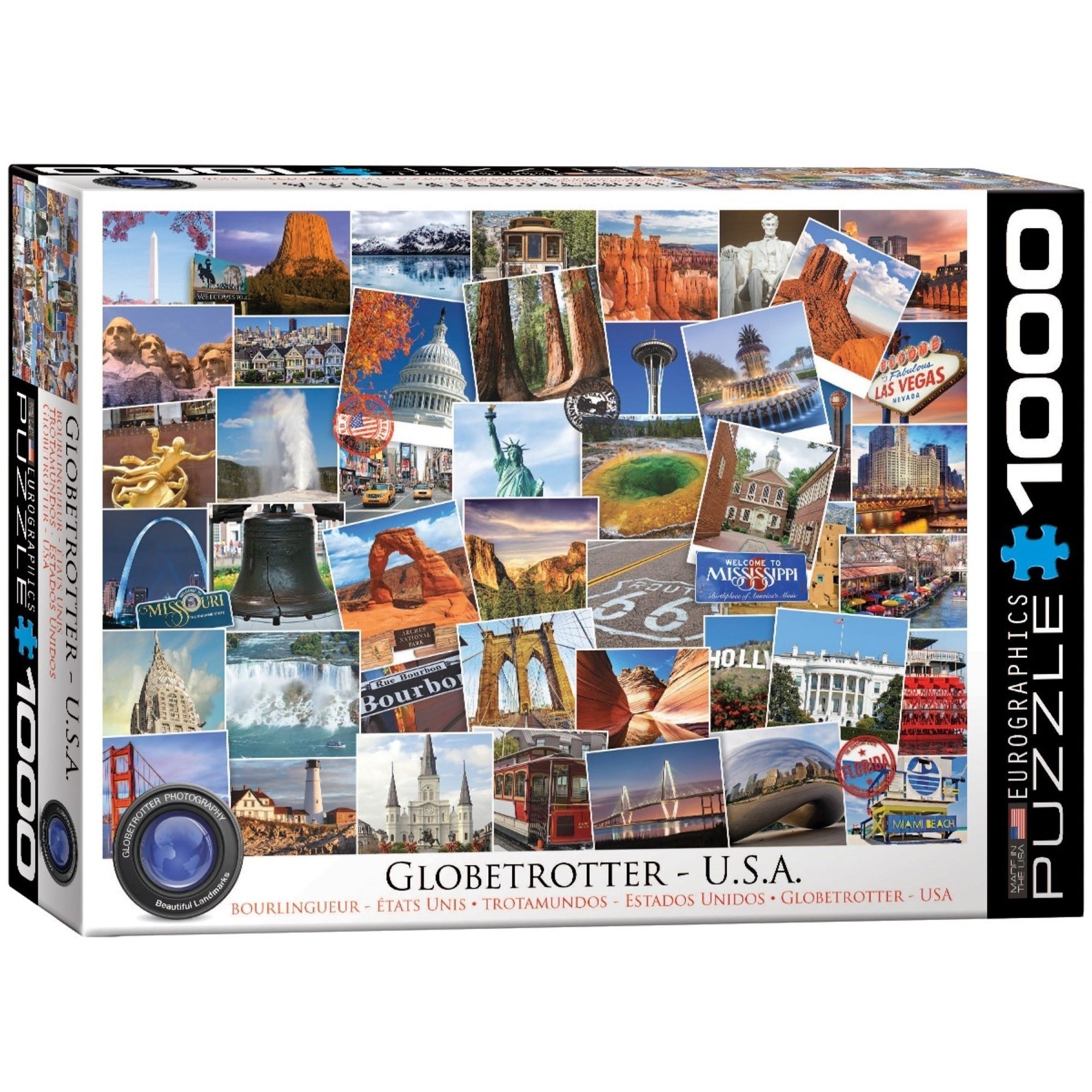 Eurographics Globetrotter USA 1000-Piece Puzzle Travel Collage