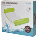 CocoNut Float Green Glitter Hammock Pool Lounger - 49" x 30" Inflatable Relaxation Chair
