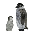 3D Crystal Puzzle - Penguin and Baby: Challenging 43-Piece Set