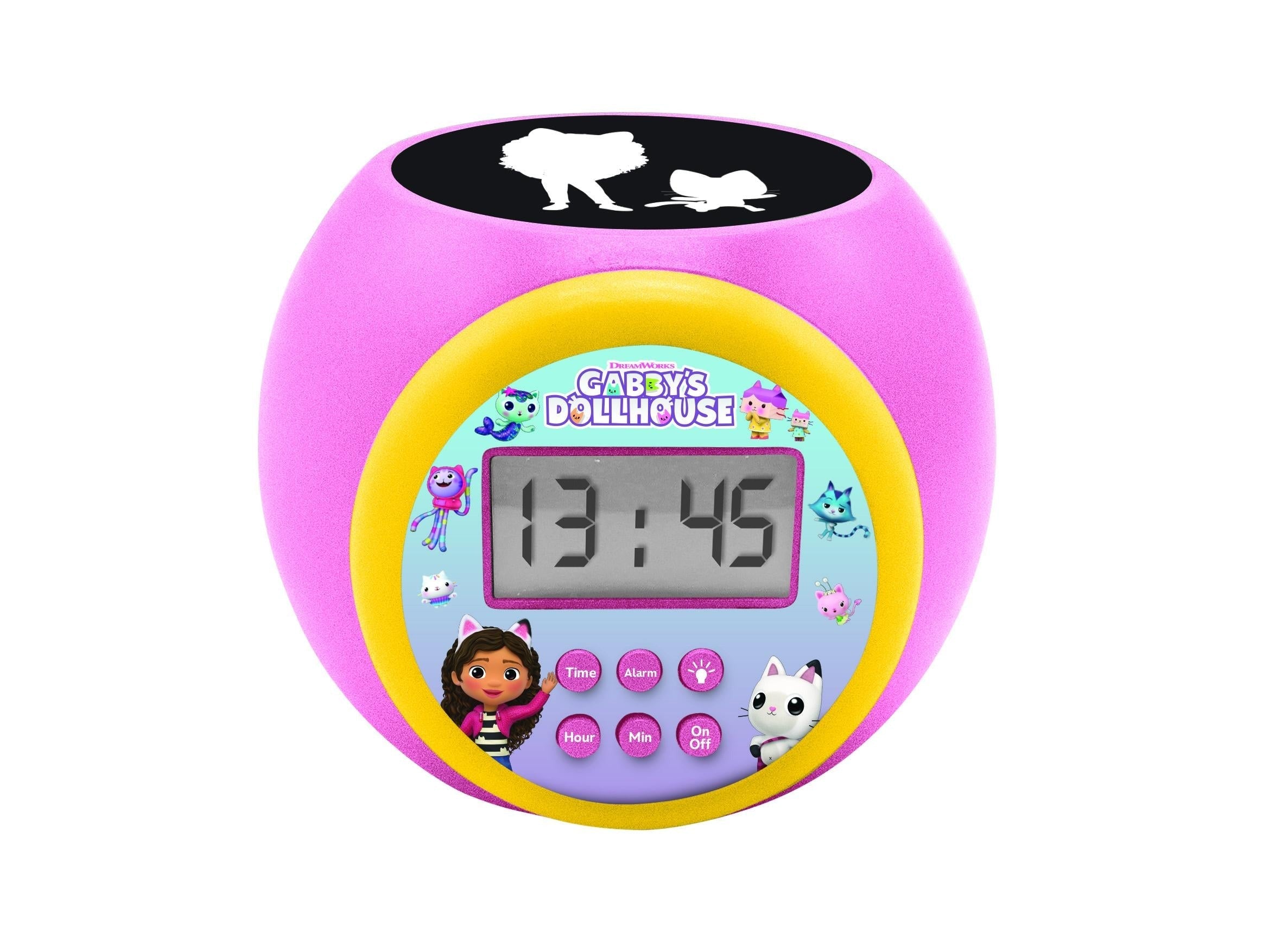 Gabby’s Dollhouse Projector Alarm Clock - Starry Night Pink