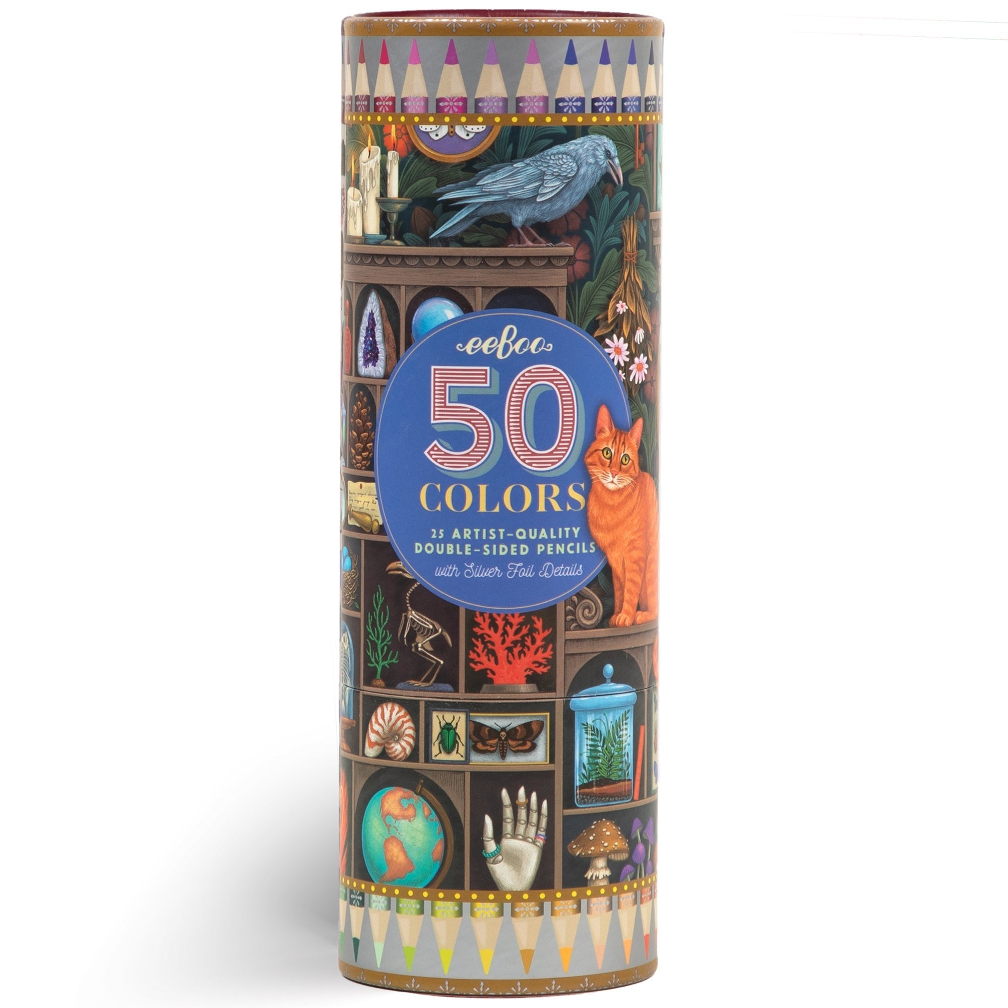 eeBoo Piece & Love Alchemist’s Cabinet Double-Sided Colored Pencils - 25pc, 50 Colors