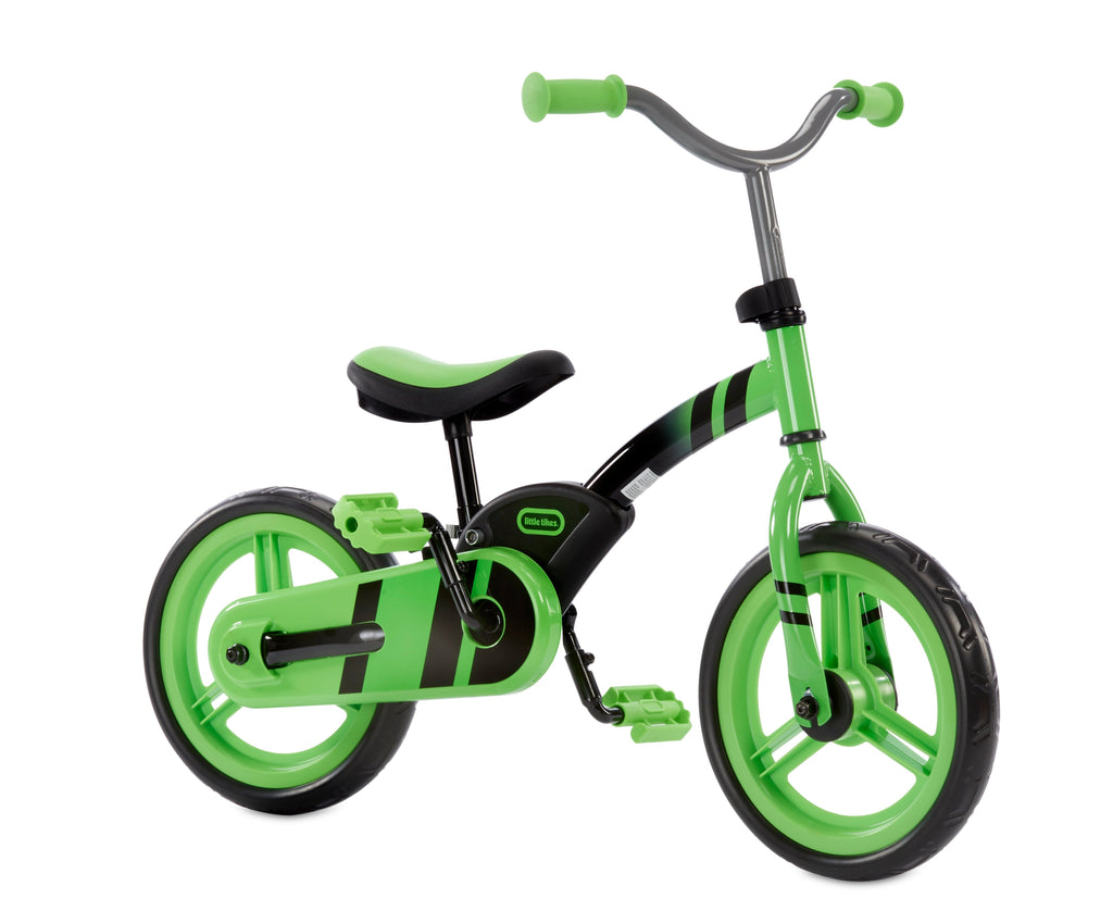 Boys 12 inch Green My First Balance-to-Pedal Convertible Bike
