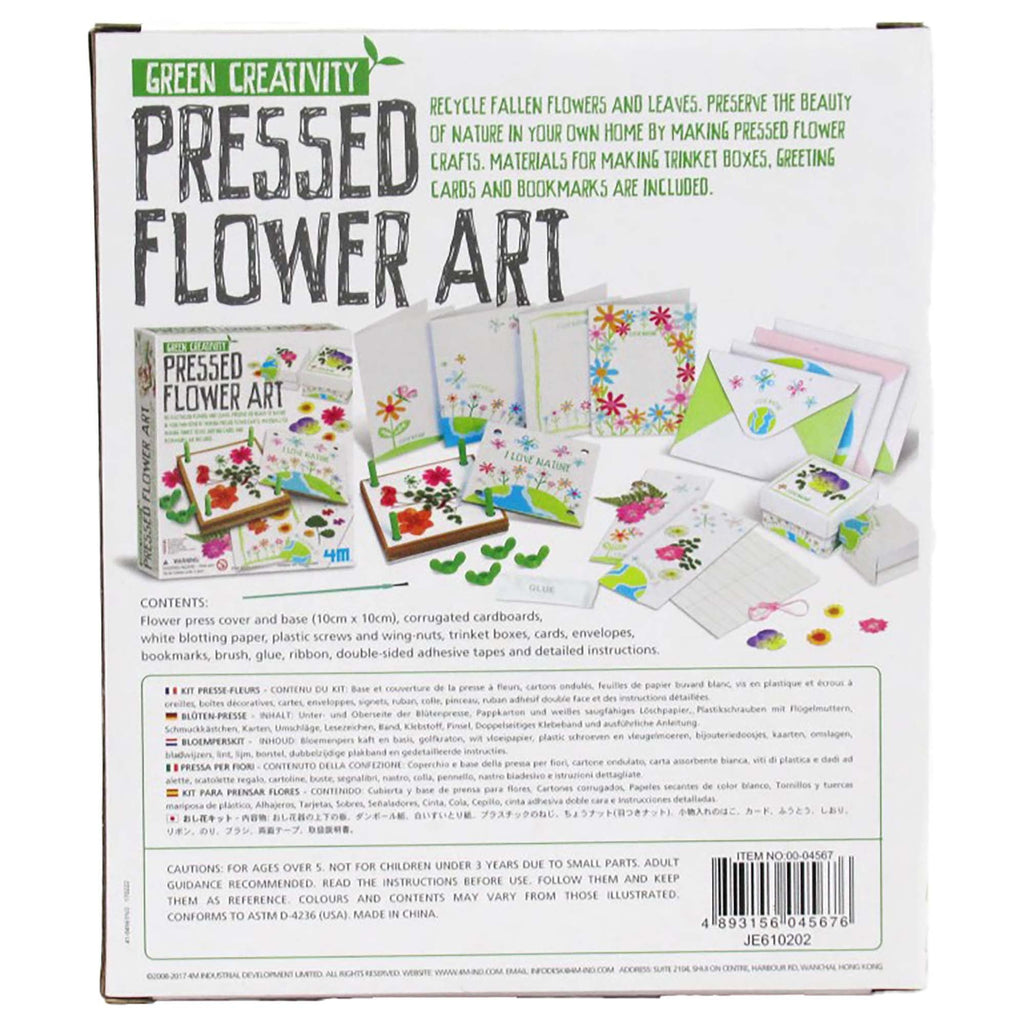 4M Green Creativity Pressed Flower Art Kit With 4-Inch Press