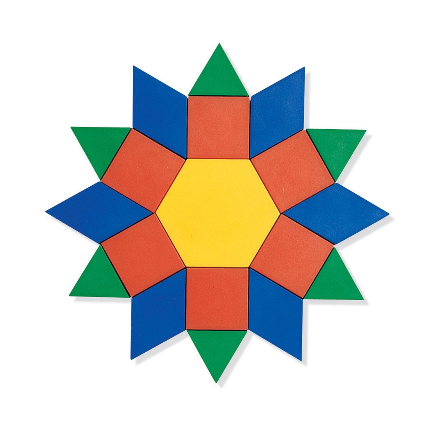 Learning Resources Wooden Pattern Blocks - Colorful Geometric Shapes - 250 Pieces