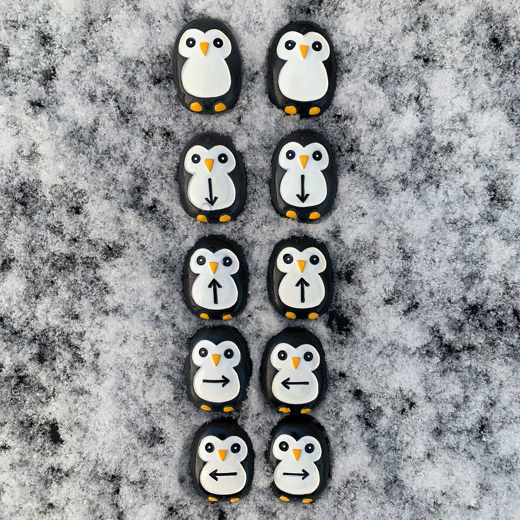 Yellow Door Pre-Coding Penguin Stones - Tactile Learning Set of 18