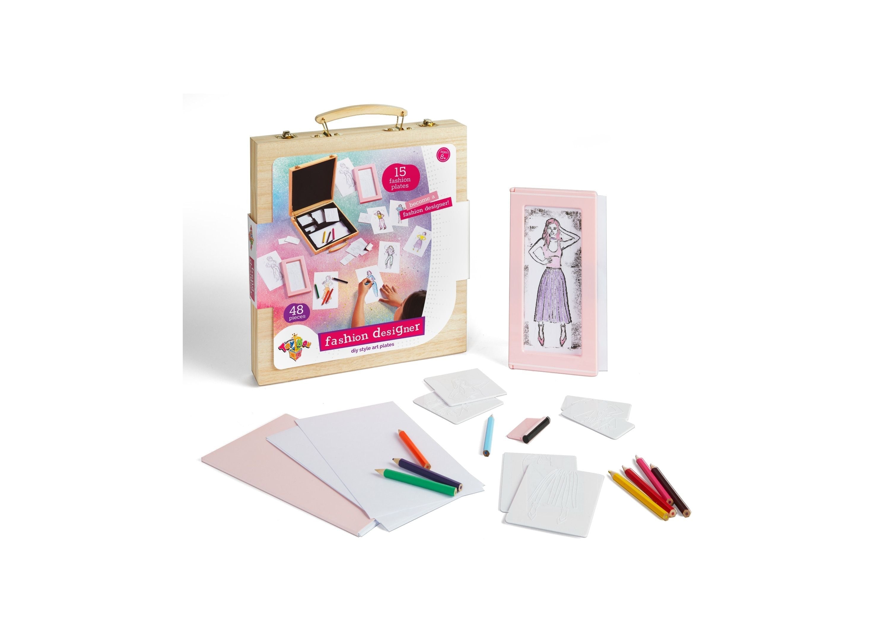 Geoffrey's Toy Box Fashion Designer DIY Style 48-Piece Art Plates Kit