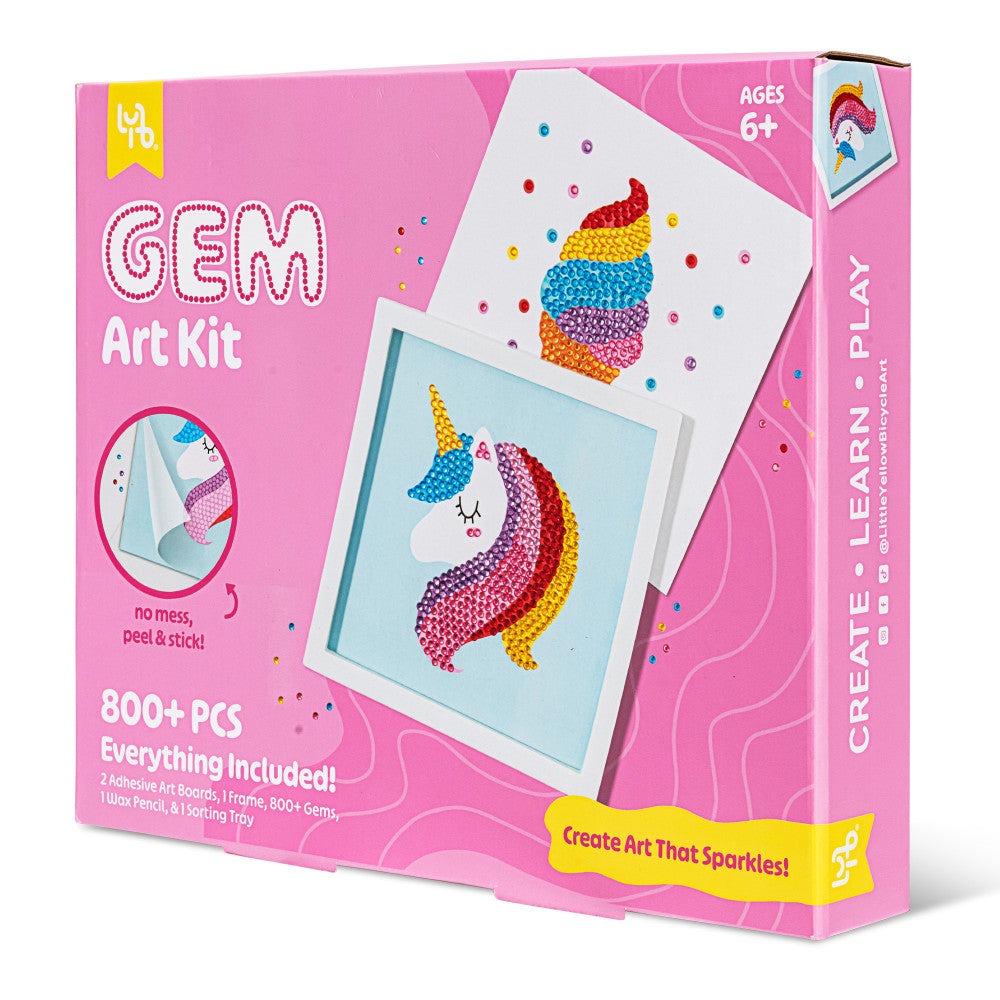 Little Yellow Bicycle Ice Cream & Unicorn Gem Art Kit - 800+ Pcs
