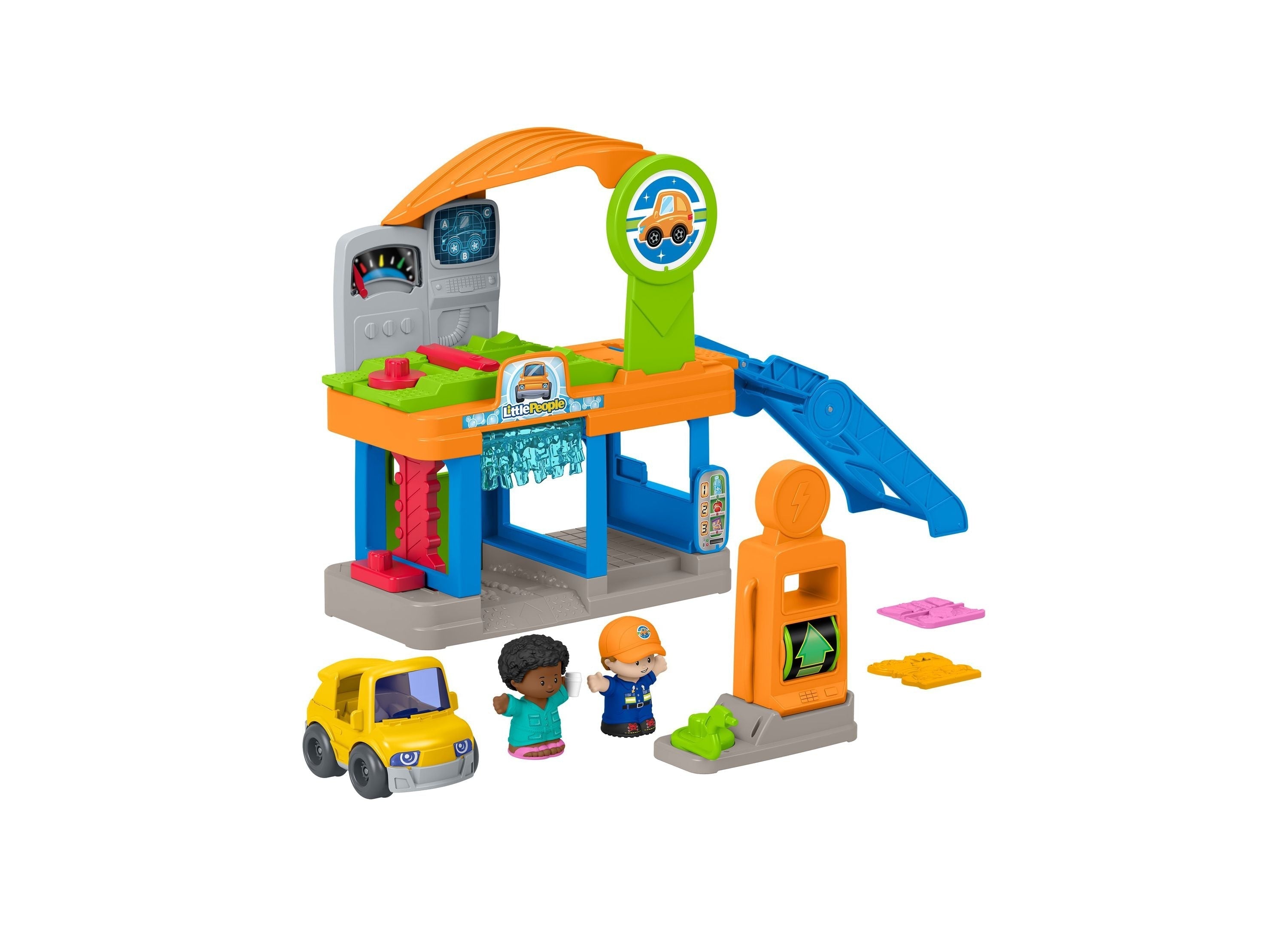Fisher-Price Little People Fillin' Fun Service Station Folding-Ramp Playset