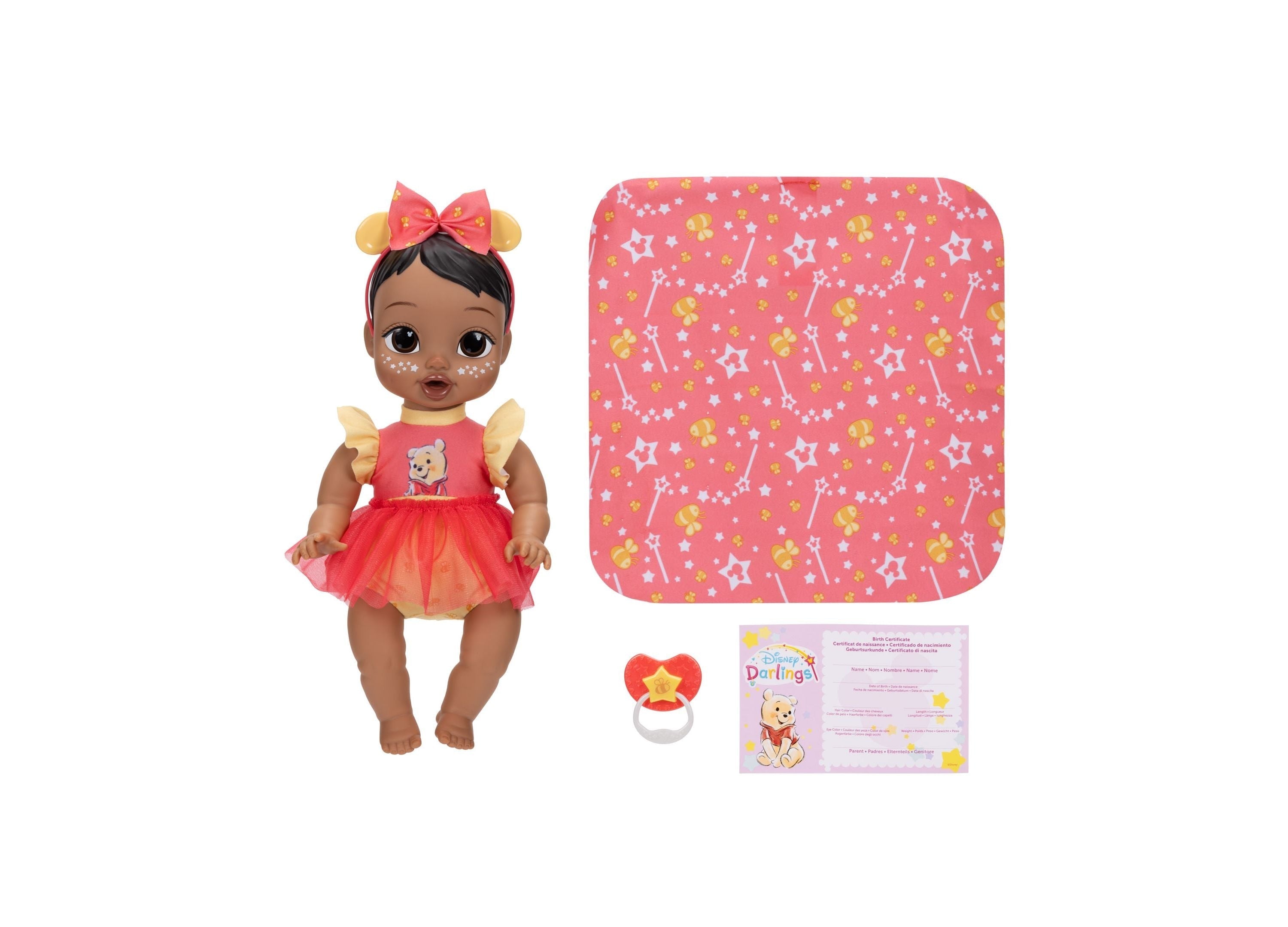 Disney Darlings Snuggly Stars Pooh 11-Inch Baby Doll With Lights And Sounds