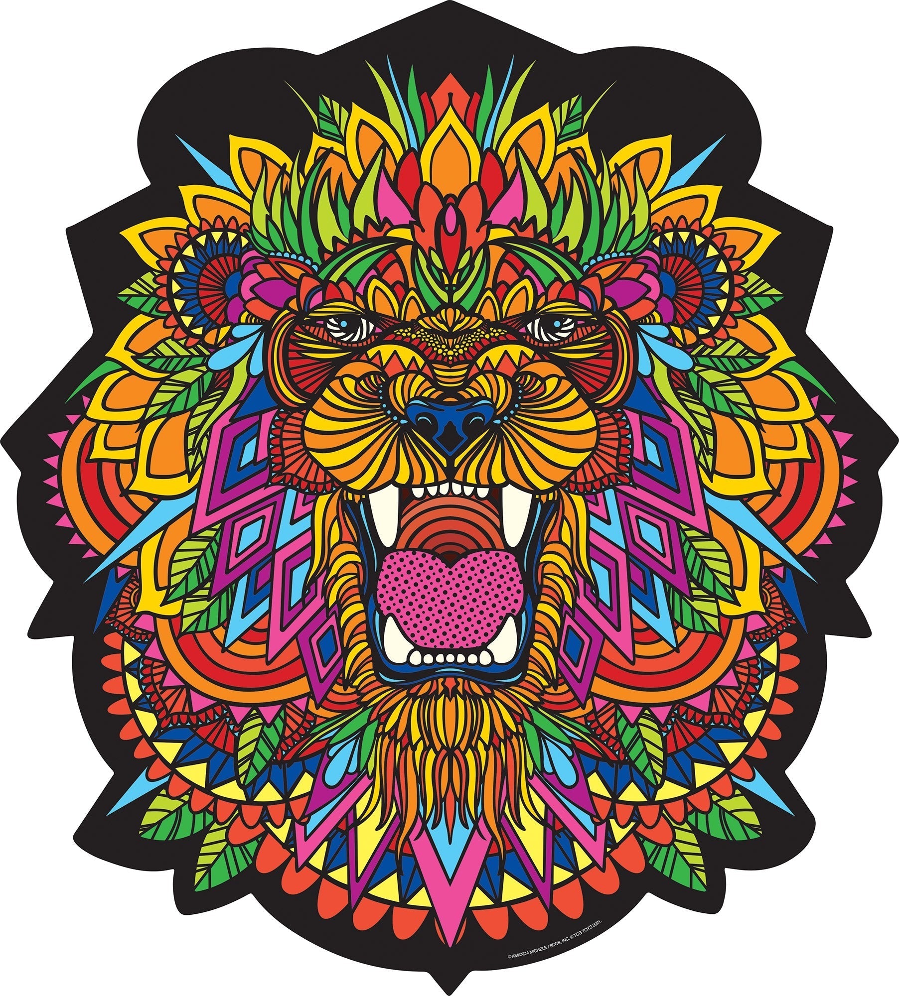 Vibrant Lion-Shaped Jigsaw Puzzle - 300 pc