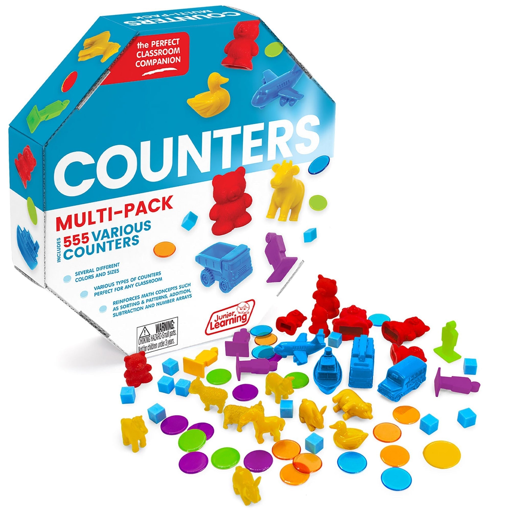 Junior Learning Counters Multi-Pack - 555 Piece Colorful Math & Learning Set