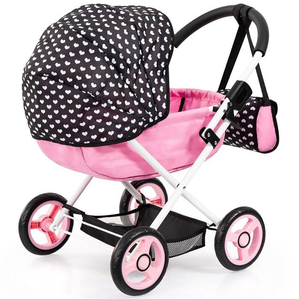 Bayer Design Cosy Doll Pram With Foldable Design And Accessories For Dolls Up To 20 Inches