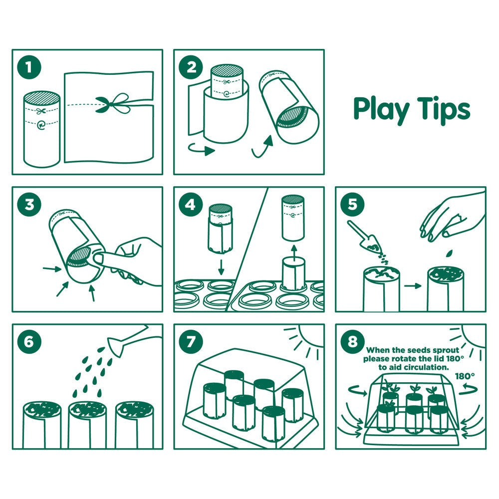 Hape Nature Fun Growing Gardeners Greenhouse Kit, Kids Ages 4+