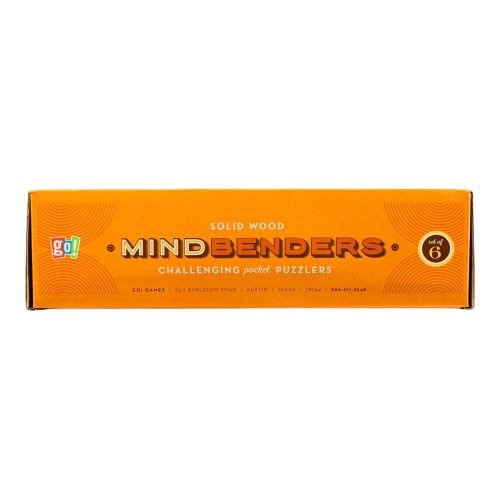 Classic Wooden MindBenders 6-Pack Puzzle Set - Intricate Brain Teasers