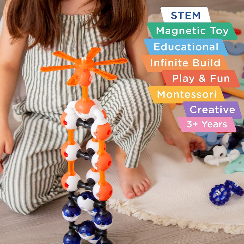 KUB Planet Interstellar Navy 90-Piece Magnetic Building Set STEM Construction Blocks