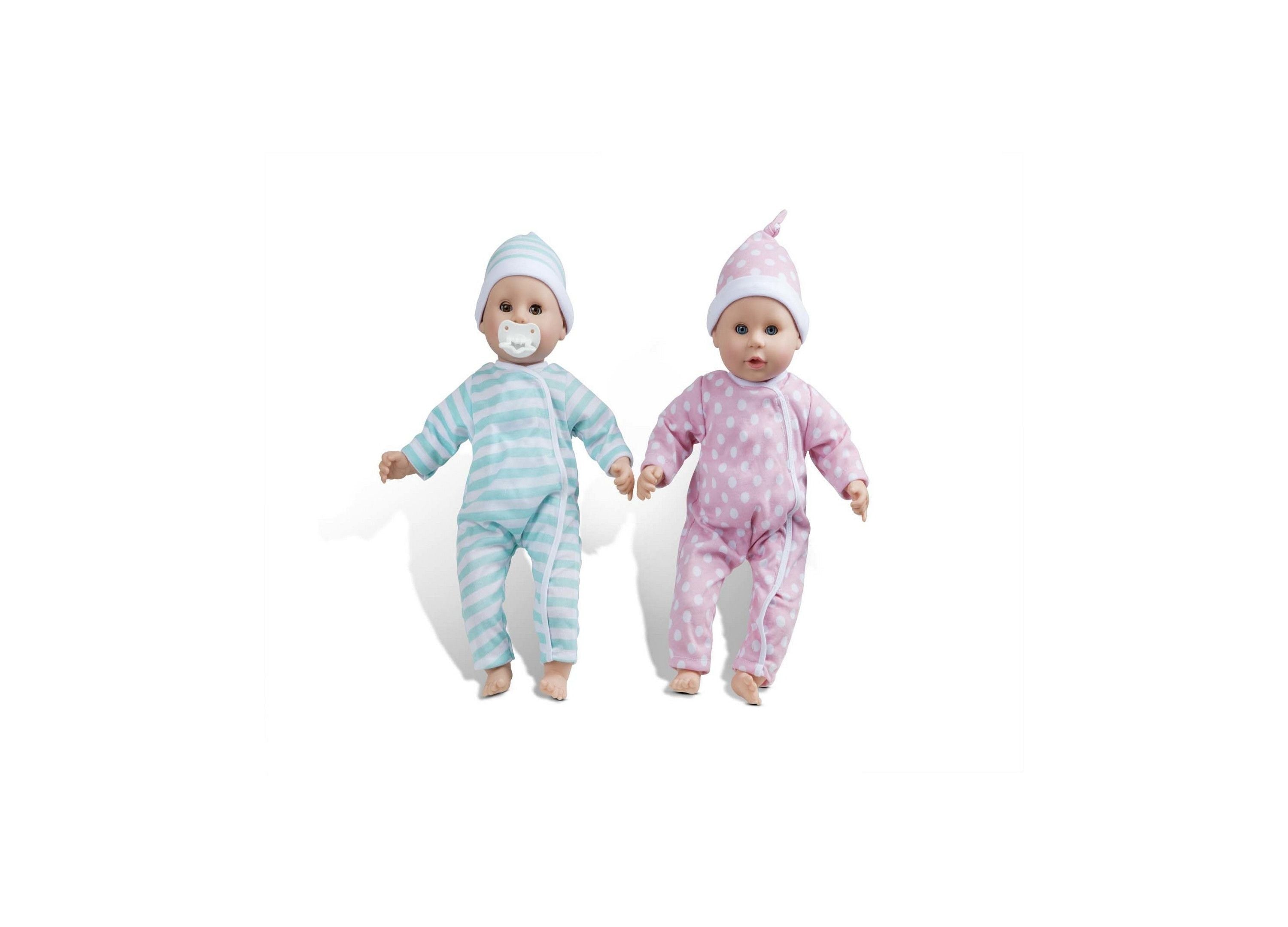 Melissa & Doug Mine to Love Luke & Lucy 15-Inch Twin Baby Dolls with Rompers