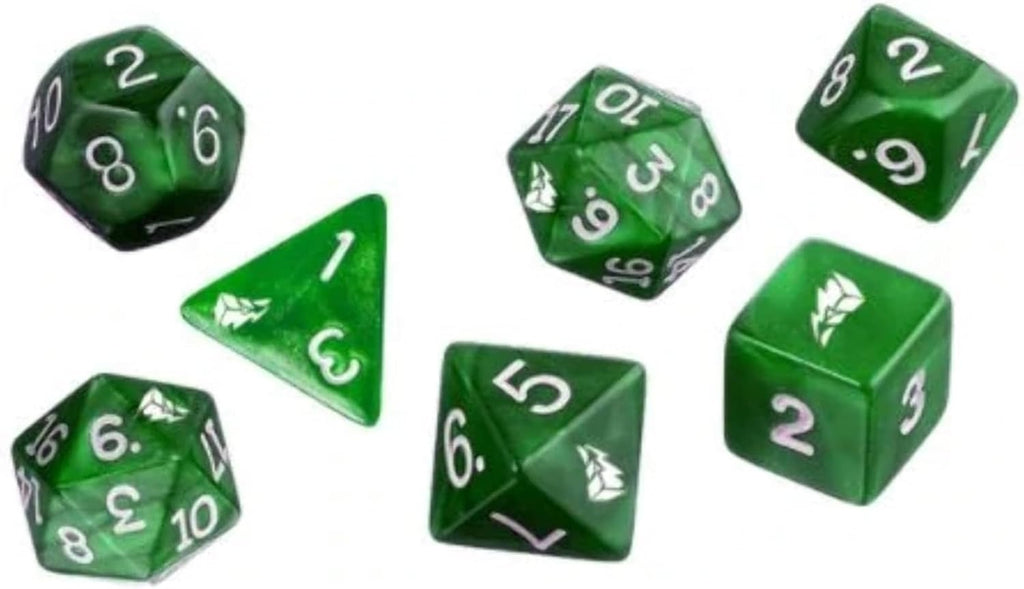 Power Rangers RPG Custom Green Dice Set by Renegade Game Studios