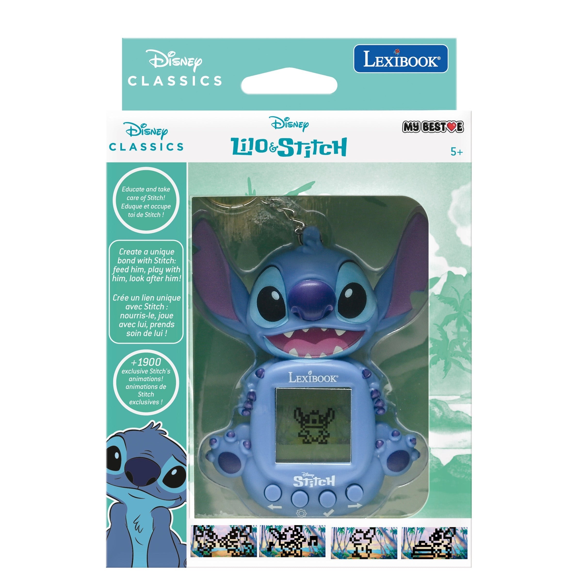 Disney Stitch My Best-E® console with LCD screen including 3 games from Disney Stitch universe