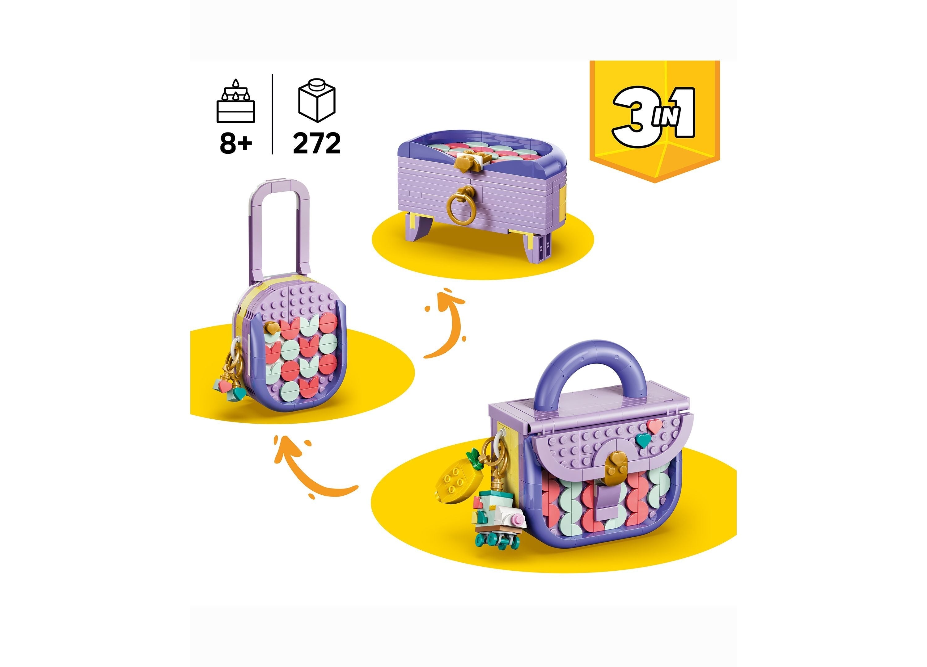 LEGO Creator 3-in-1 Art Fashion Bag 272-Piece Building Set