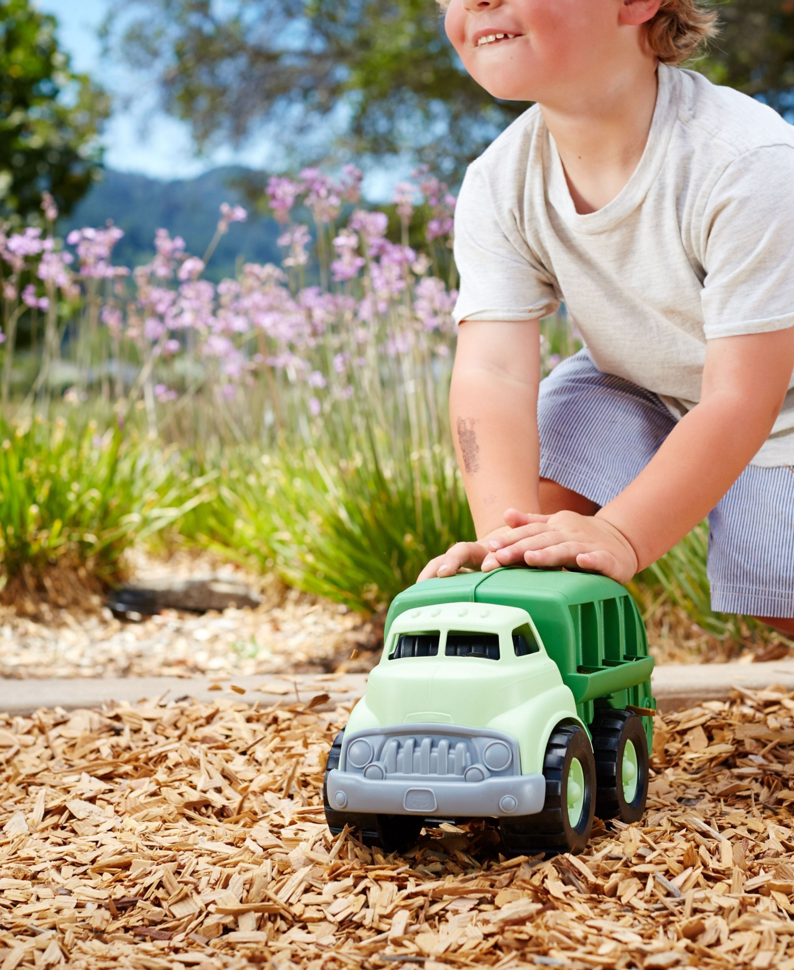Green Toys Recycling Truck with Movable Bed and Rear Door