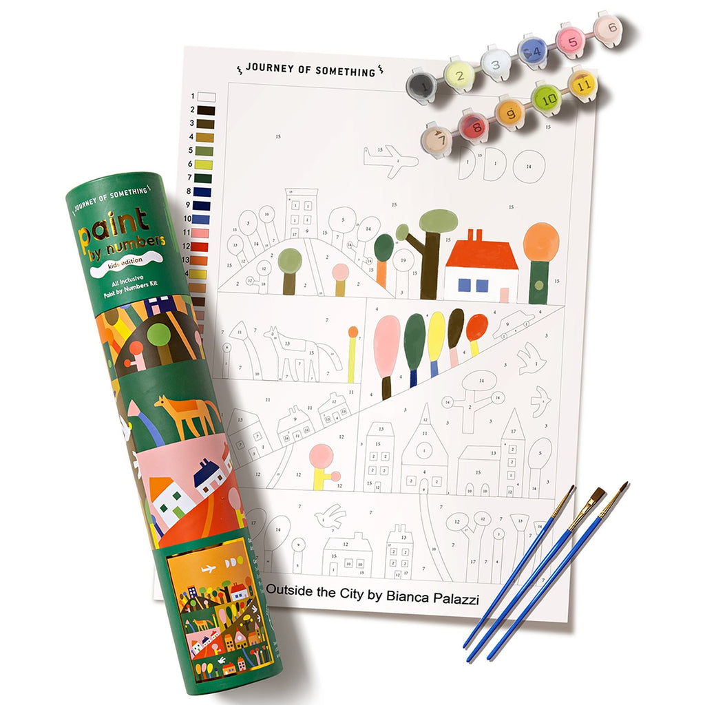 JOS Paint By Numbers Outside The City 18-Color Art Kit