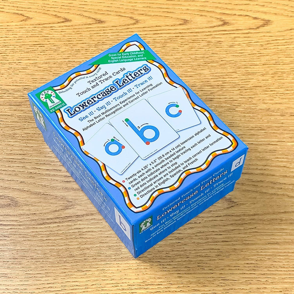 Key Education Textured Touch and Trace Cards - Lowercase Alphabet Learning Set