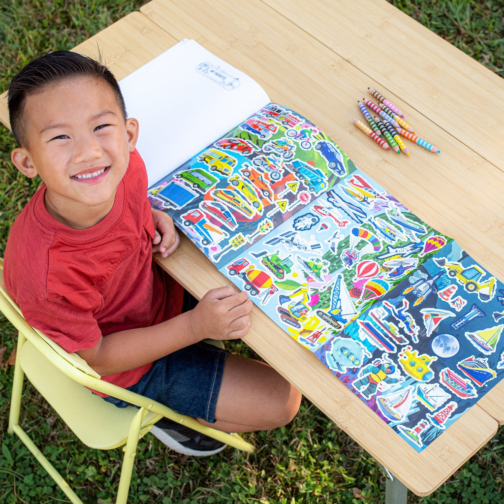 Eeboo Learn To Draw Vehicles Book With 50 Stickers