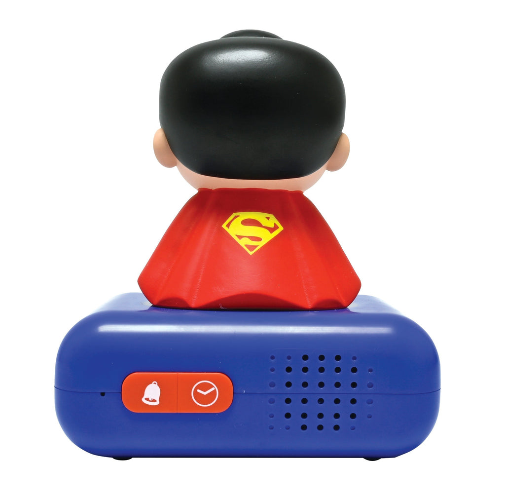 Superman-Themed Night Light and Sound Alarm Clock - Blue