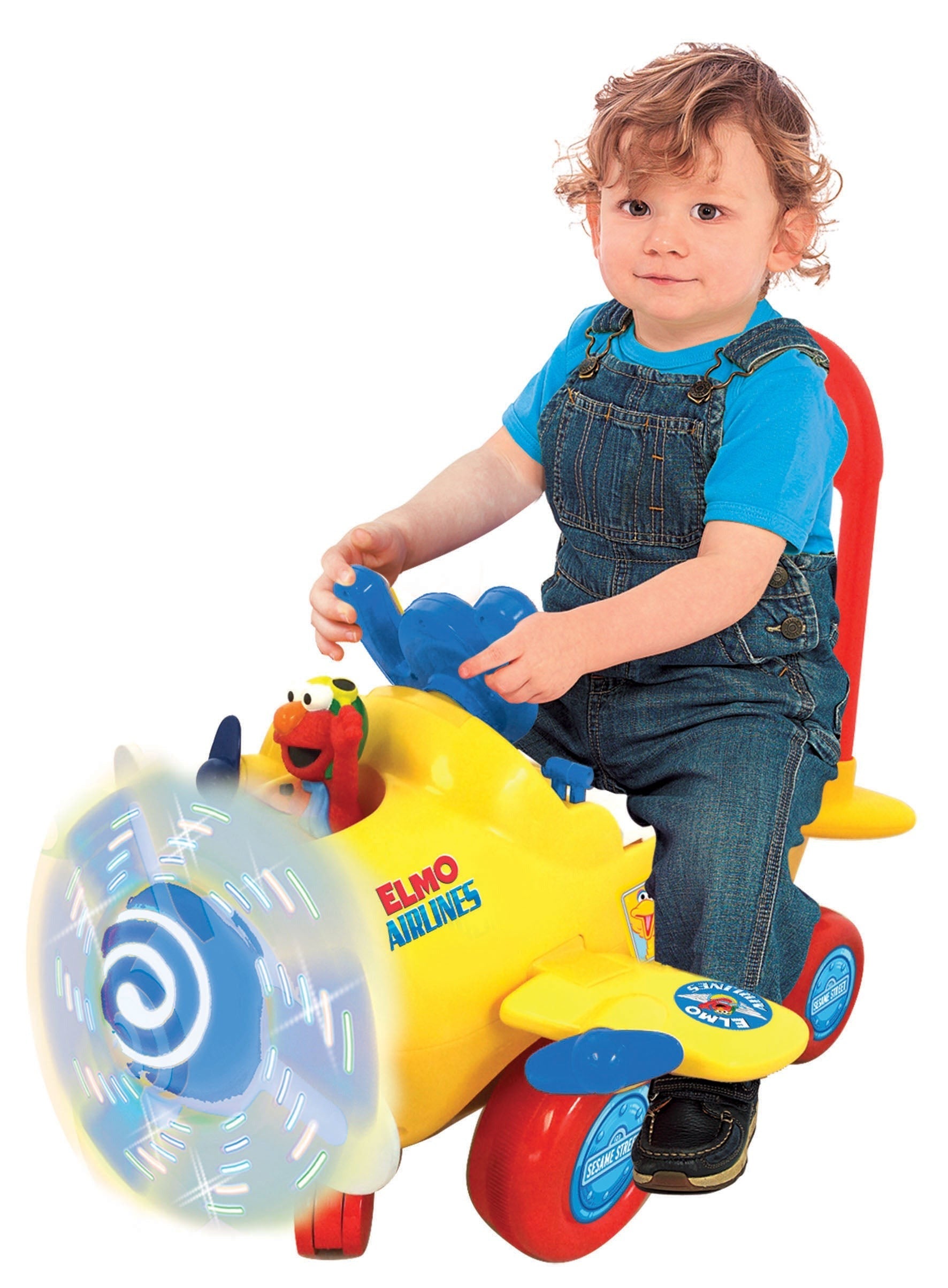 Kiddieland - Sesame Street Elmo's Plane Ride-On - Light & Sound Series
