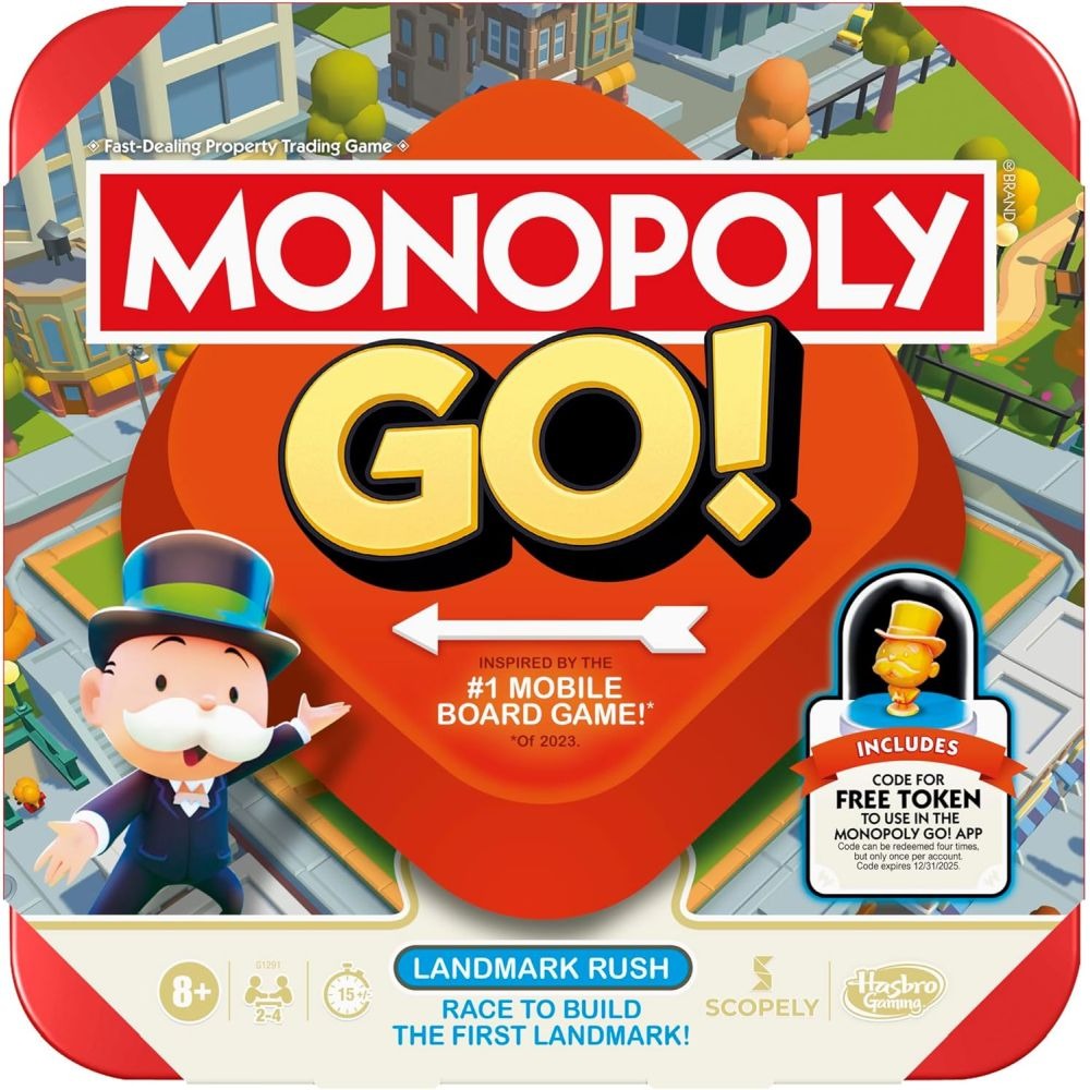 Monopoly Go Compact Travel Edition Board Game