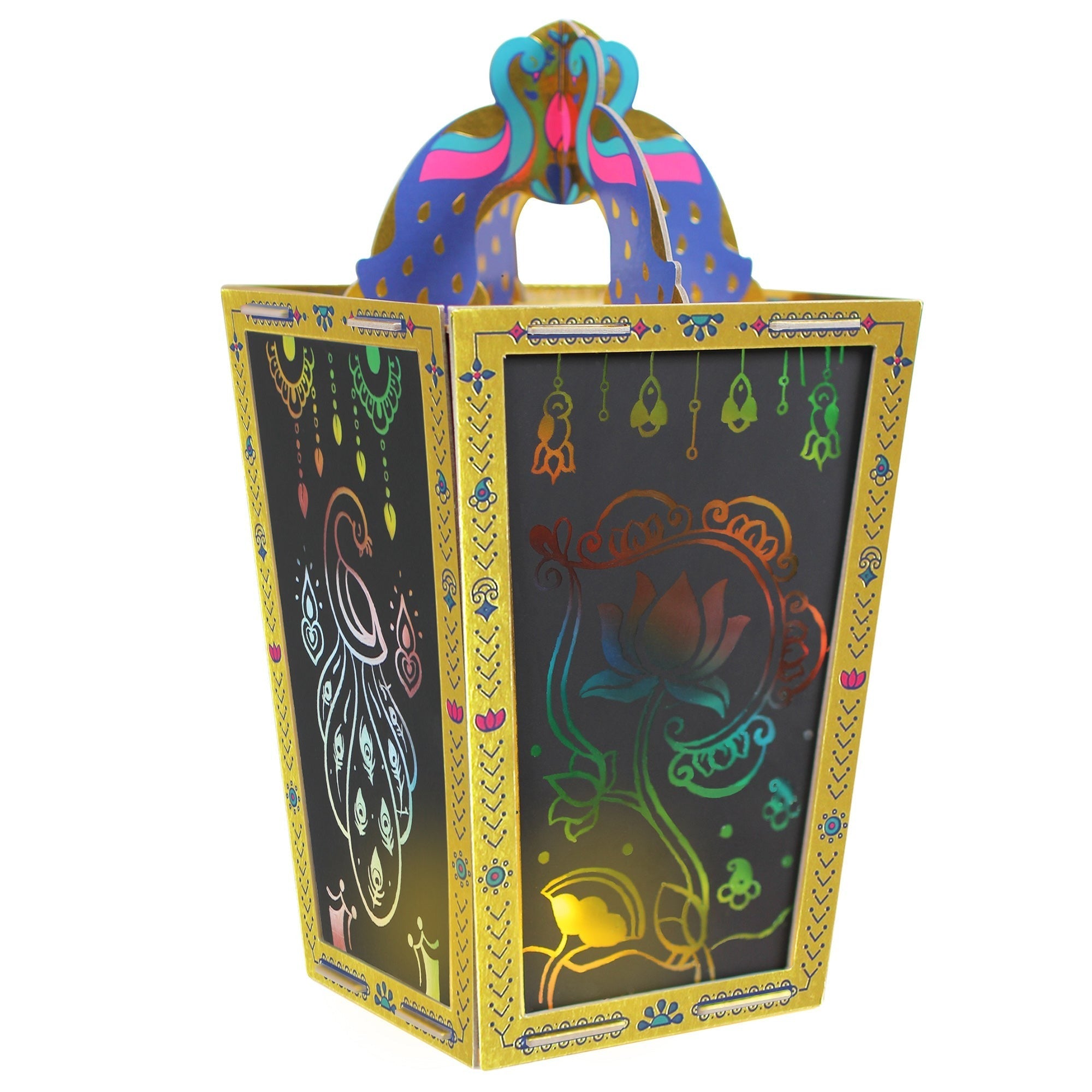 Kulture Khazana Rangoli Mandala Scratch Art Lantern Kit