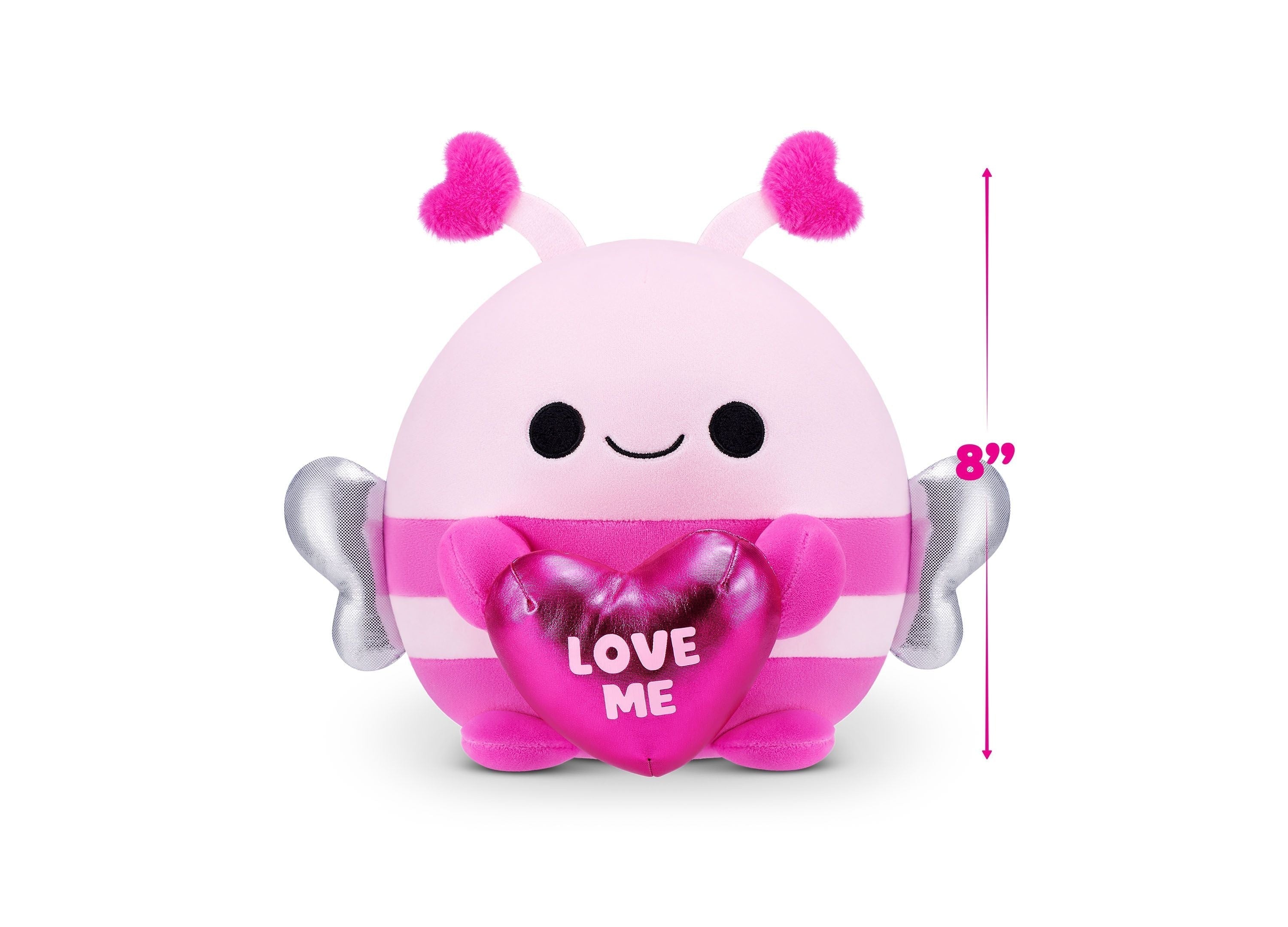 ZURU Snackles Series 2 Valentine 8 Inch Plush Bumblebee with Heart-Shaped Accessory