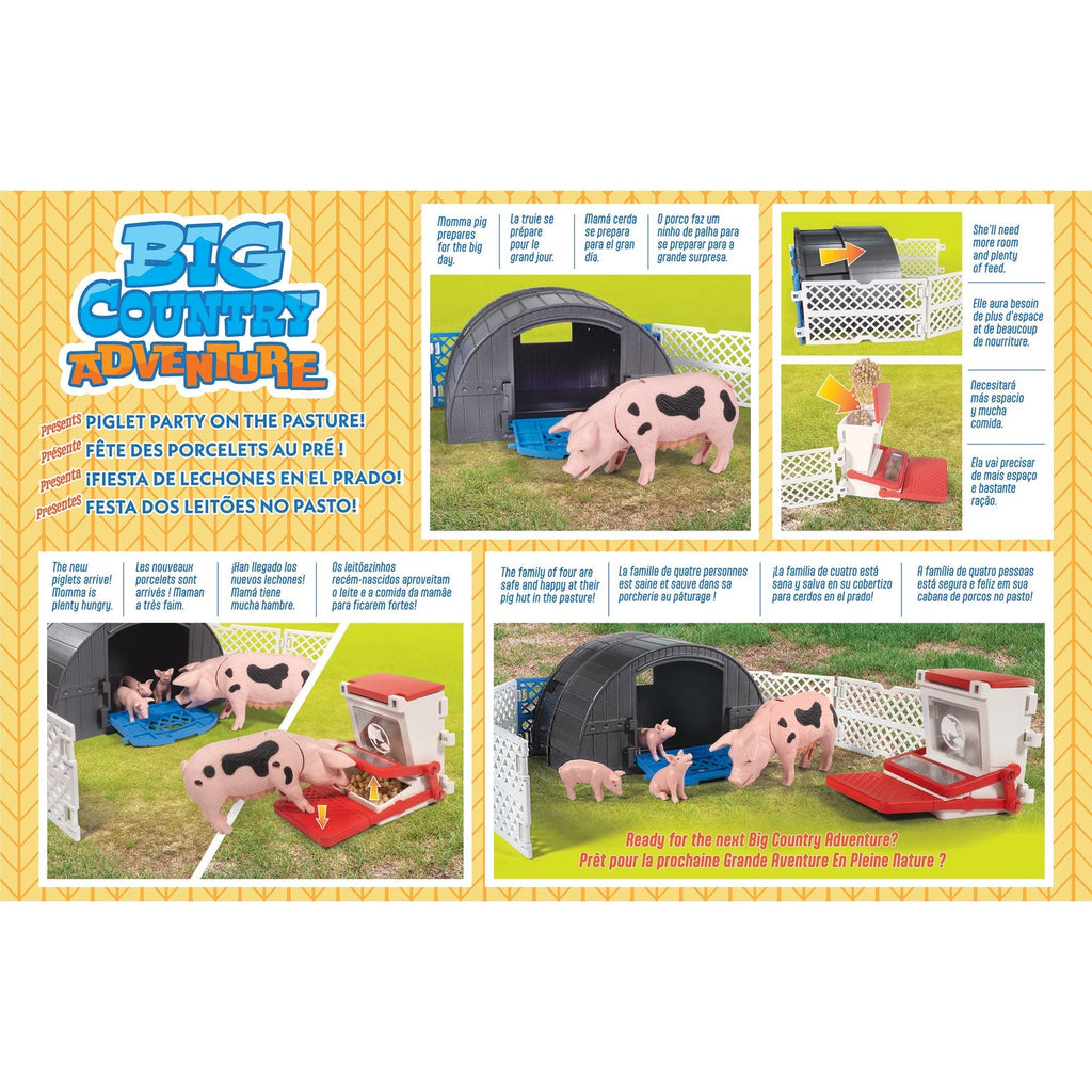 Big Country Toys Pig Hut Adventure 10-Piece Farm Toy Playset