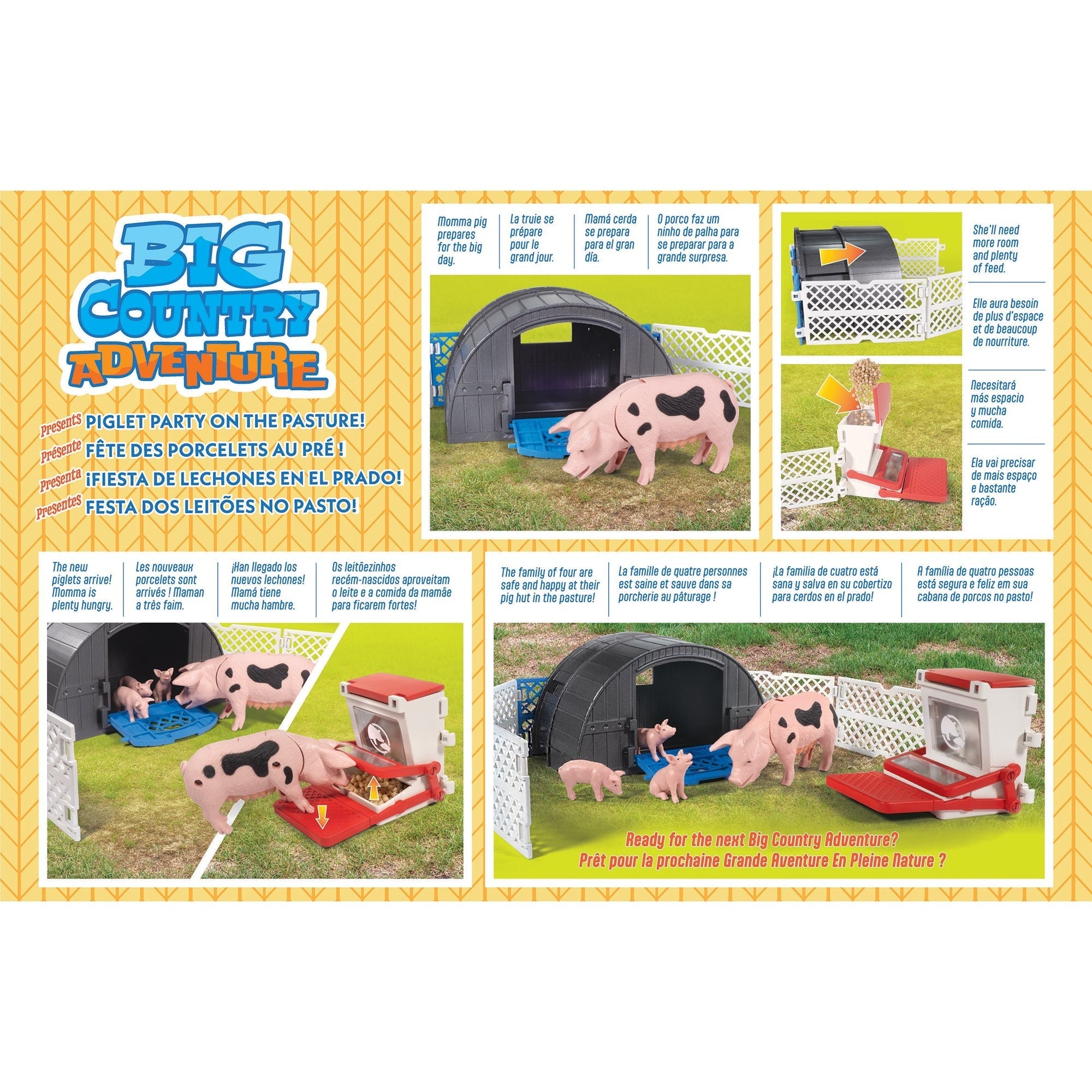 Big Country Toys Pig Hut Adventure 10-Piece Farm Toy Playset