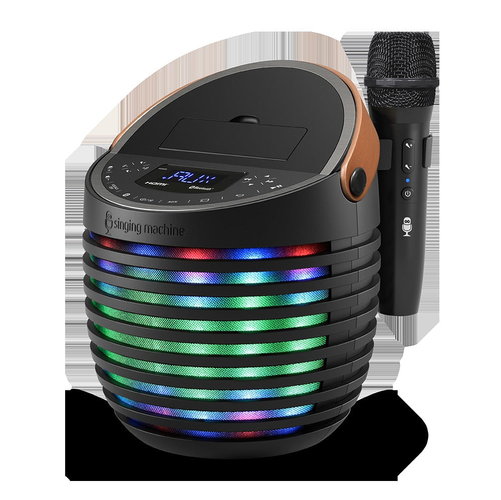 Singing Machine SingCast One - Video Casting Karaoke System with Bluetooth, Light Show & Voice Changing Effects
