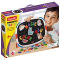 Quercetti Magnetic Discovery Board - Double-Sided Learning Tablet with Letters and Animal Magnets