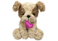 Cuddly Companions Wild Hippo Puppy Love Valentine's Plush Toy - White/Brown