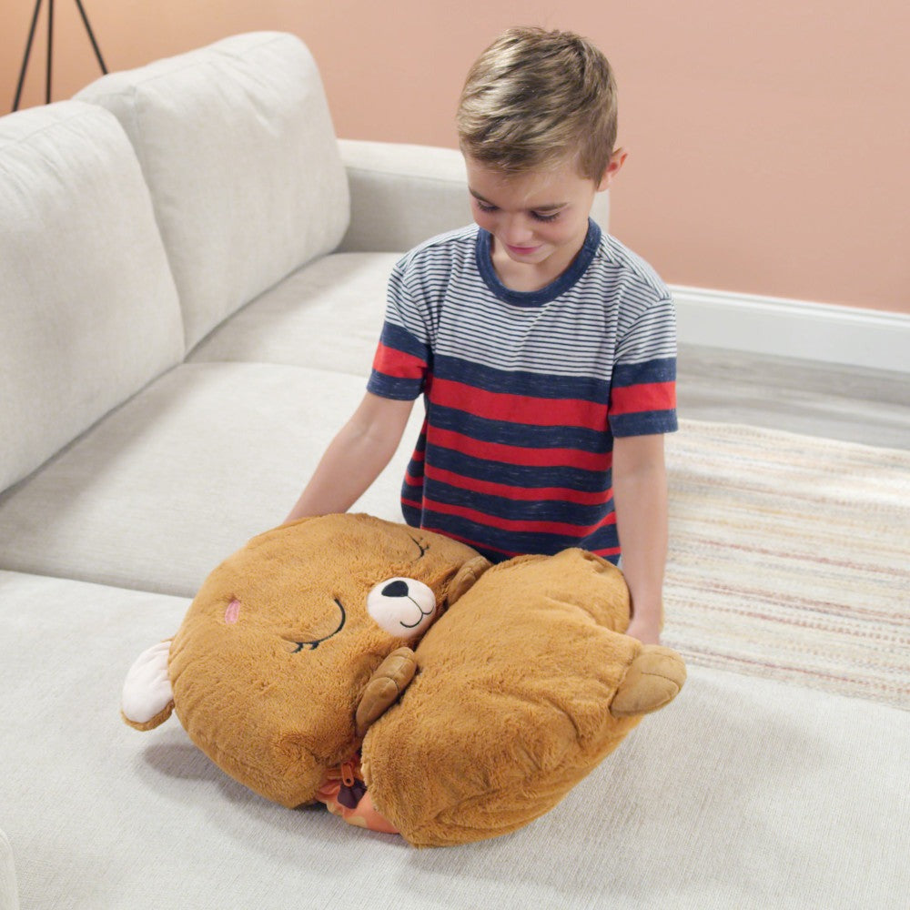 Happy Nappers Large Benny The Brown Bear Plush Sleepy Sack