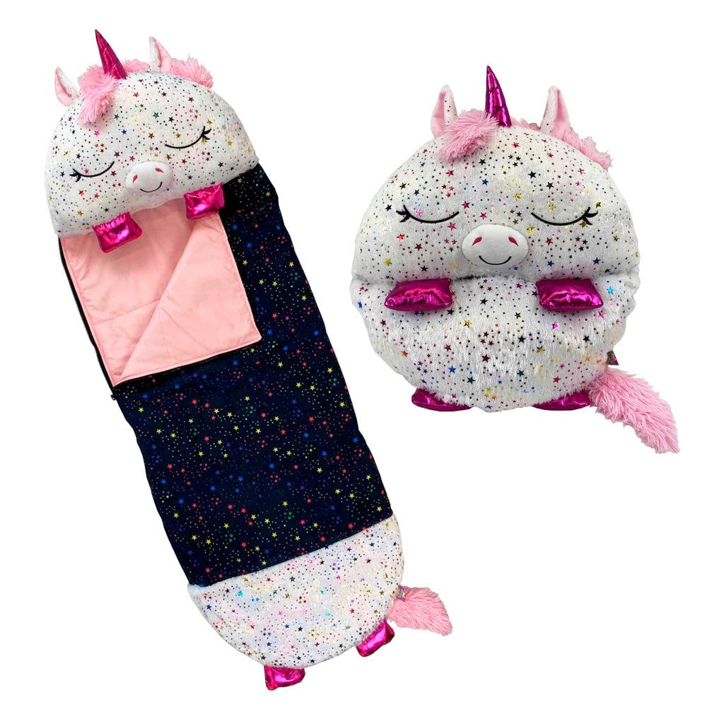 Happy Nappers Shimmer Unicorn Large 66 inch Pillow & Sleepy Sack - Kids 7+