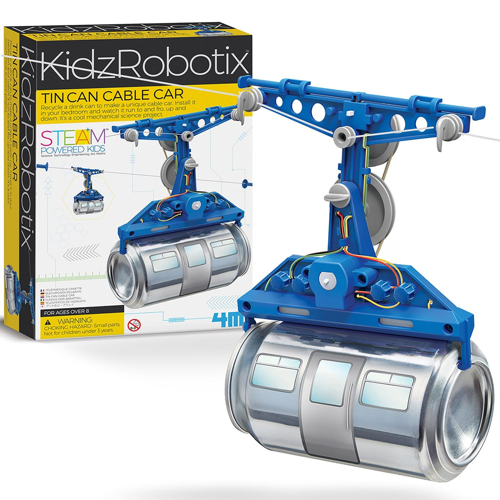 KidzRobotix Tin Can Cable Car Recycled Engineering Kit