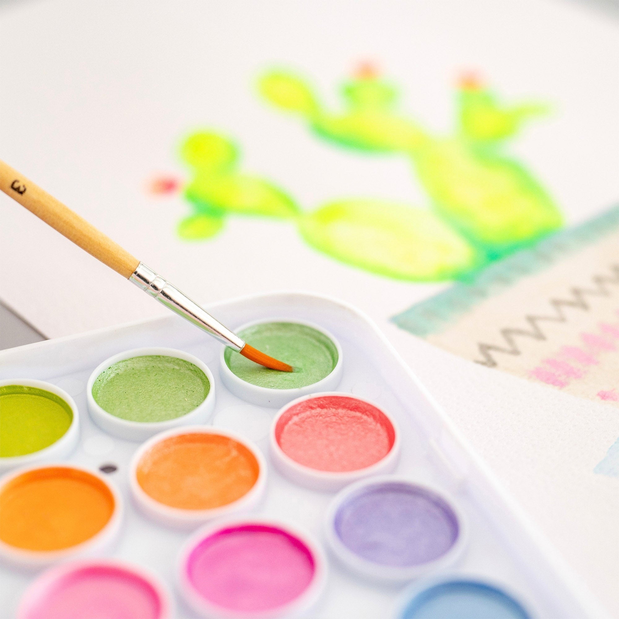 Brea Reese Essential Watercolor Paint Set With 36 Neon & Metallic Colors