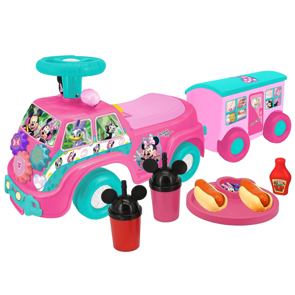 Disney Minnie Mouse Lights N' Sounds Camper - Kiddieland Foot-To-Floor Ride-On