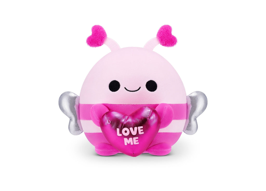 ZURU Snackles Series 2 Valentine 8 Inch Plush Bumblebee with Heart-Shaped Accessory