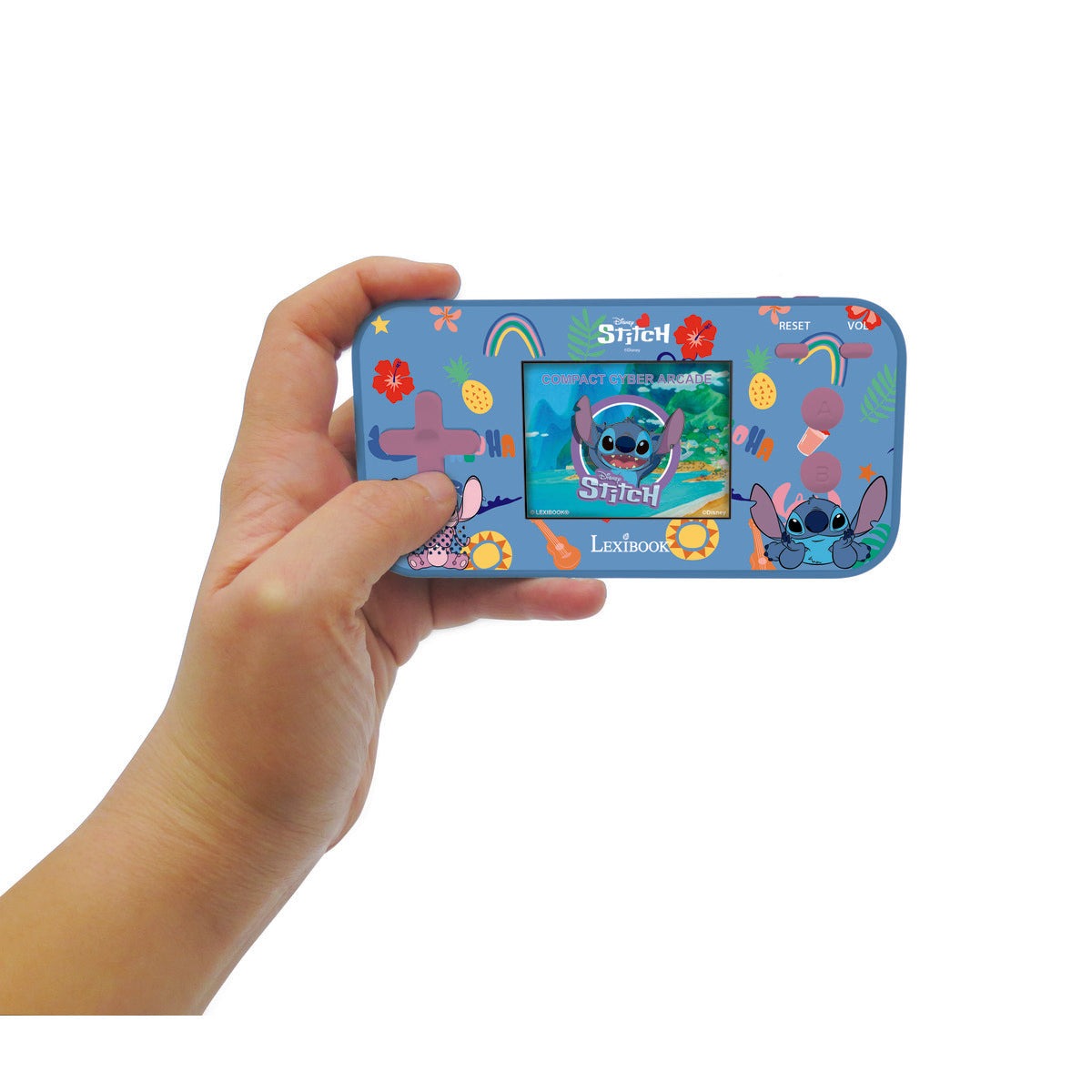 Lexibook Disney Stitch Compact Cyber Arcade Pocket Gaming Console With 150 Games