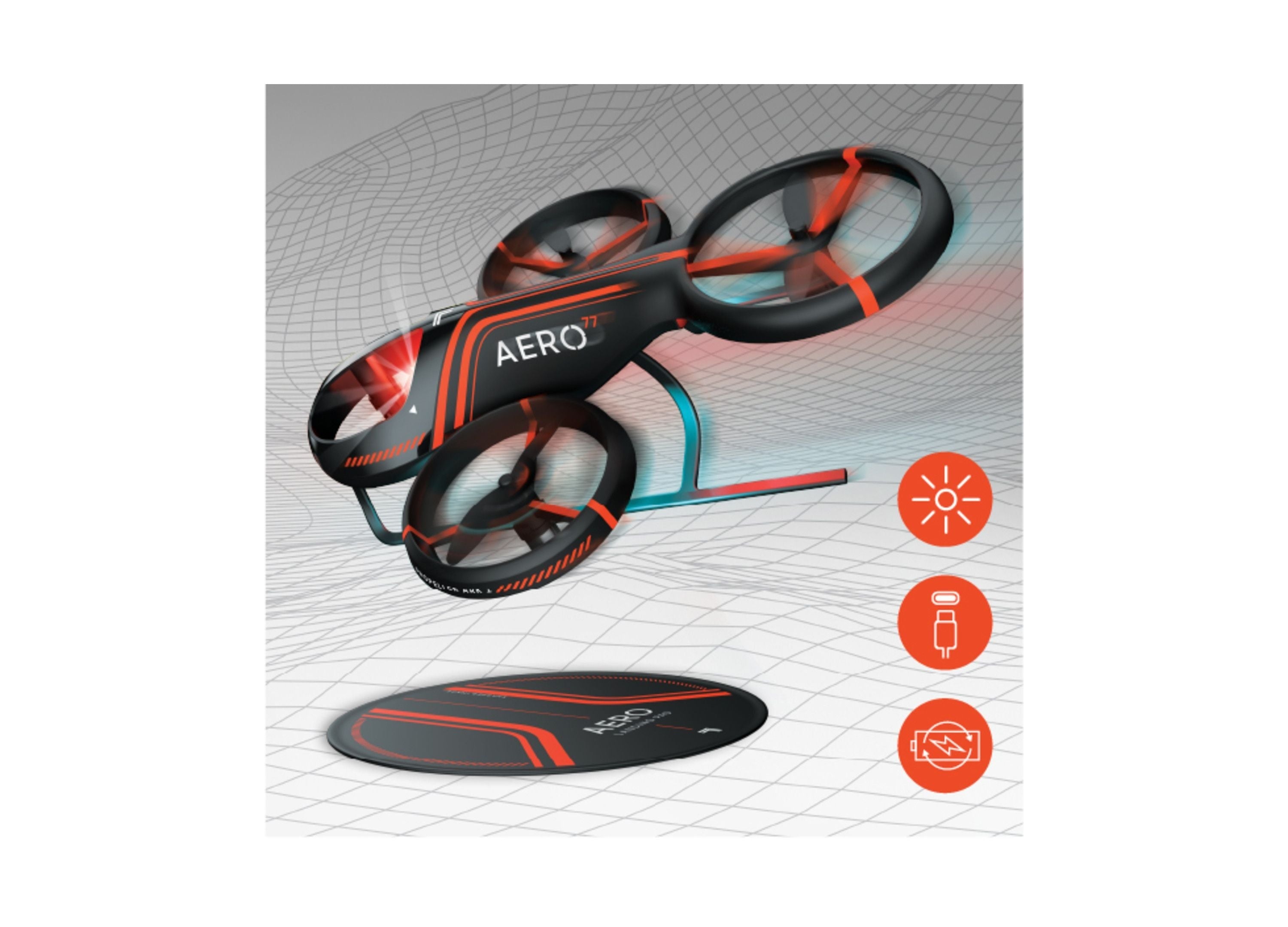 Sharper Image X-Treme Aero 2.4 GHz High-Performance Remote Control Stunt Drone
